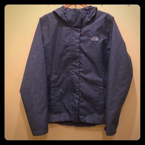 North face rain jacket. Small. Periwinkle color